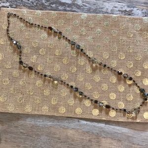 Brown long beaded necklace